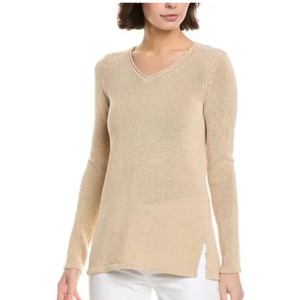 J McLaughlin tan V-Neck Sweater